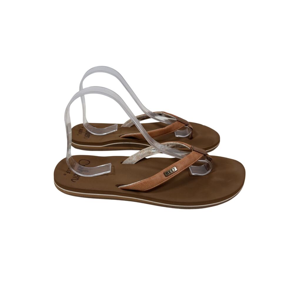 Reef Cushion Sands Flip Flops Womens 10 Brown Sandals Lightweight